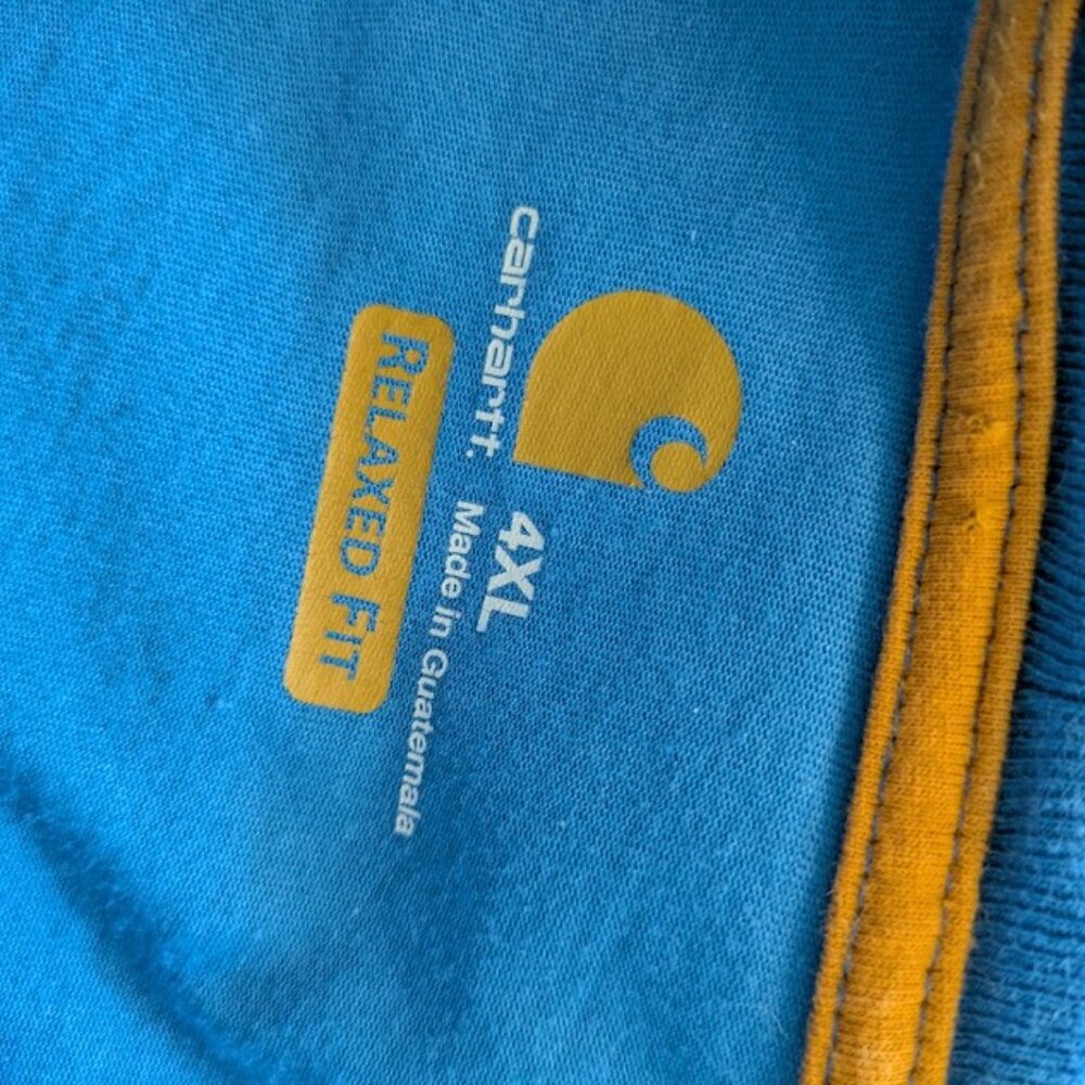 Carhartt Force Blue T-Shirt Size 4XL - Picture 3 of 10